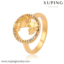 13521 Fabrik billig heißer Verkauf von 18K Gold vergoldet Schmuck neuesten Gold Ring Designs